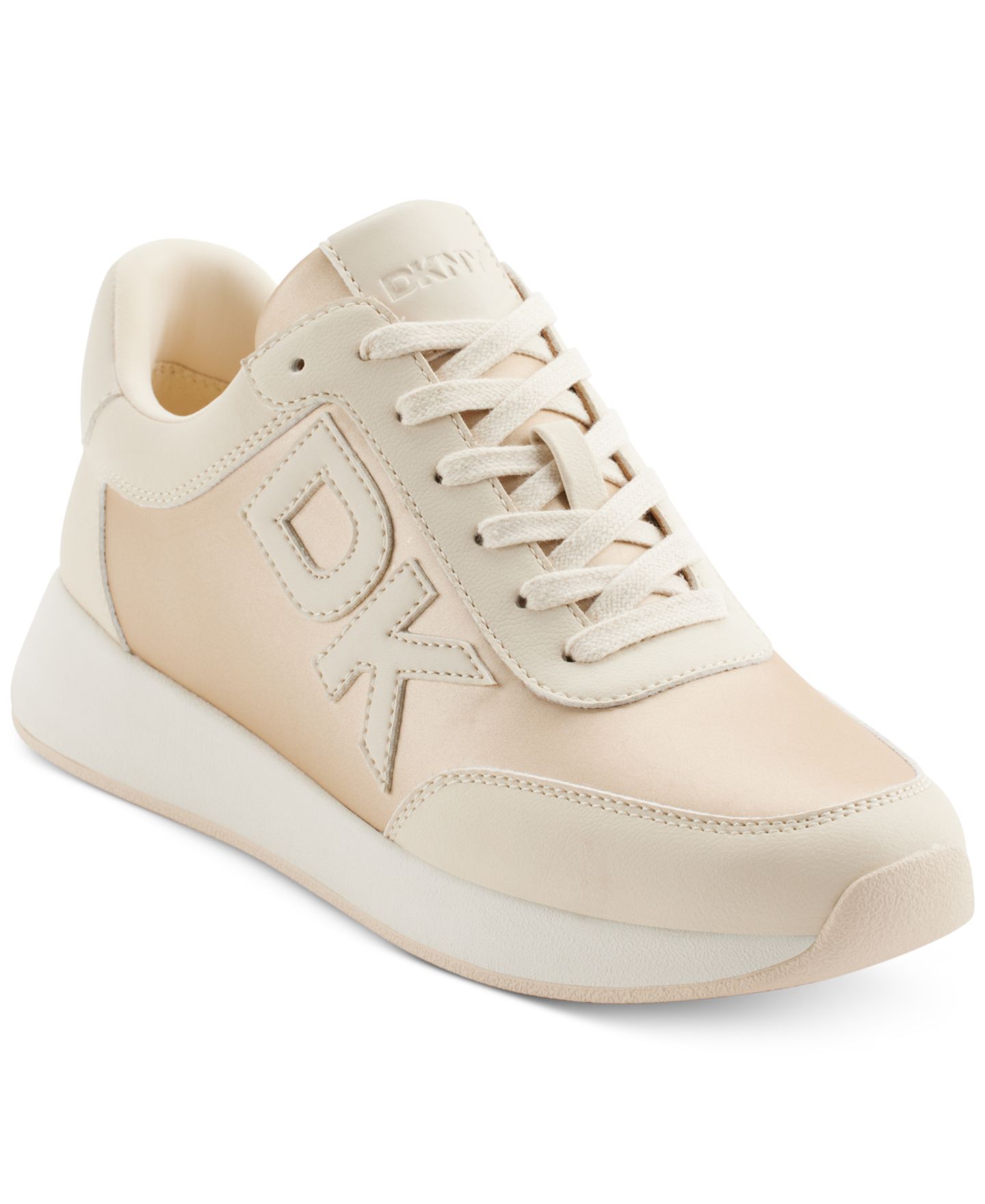 Женские кроссовки DKNY Oaks Logo Appliqué Athletic Lace Up, цвет: Костяной — фото 1