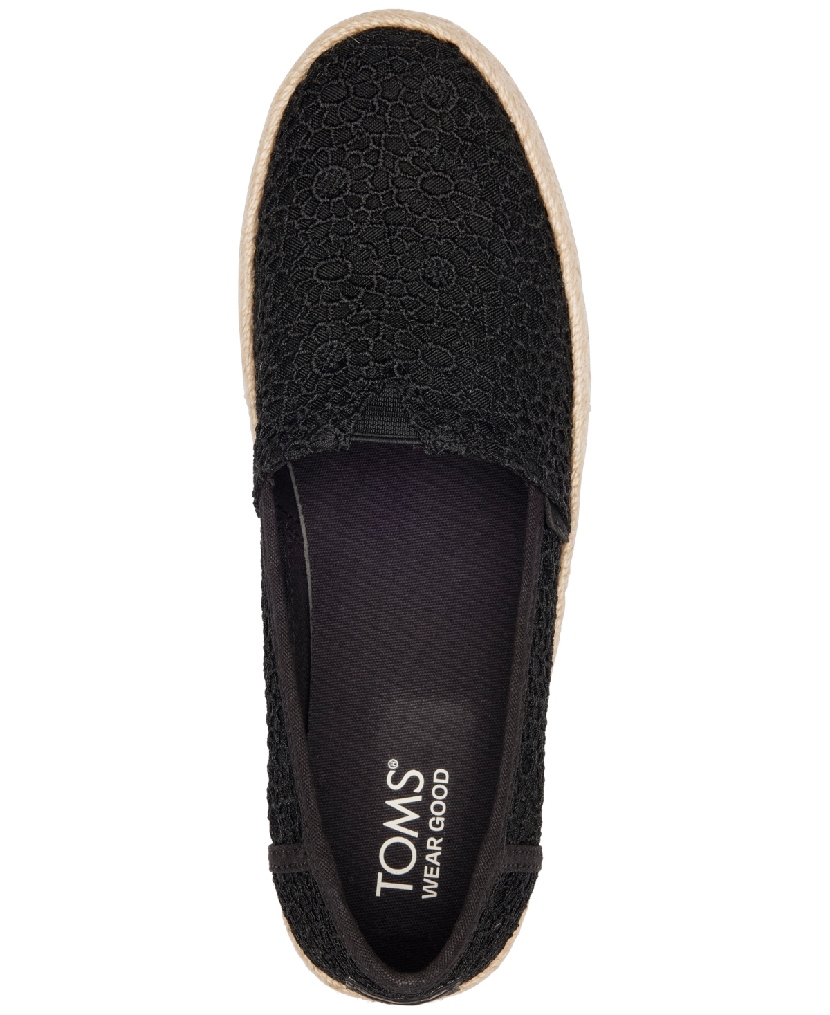 TOMS WOMEN'S VALENCIA MOROCCAN CROCHET PLATFORM ESPADRILLES 
