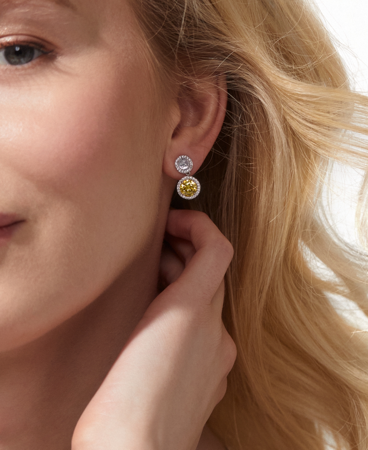 Eliot DanoriTone Mixed Cubic Zirconia Drop Earrings, Created for Macy's - Silver
