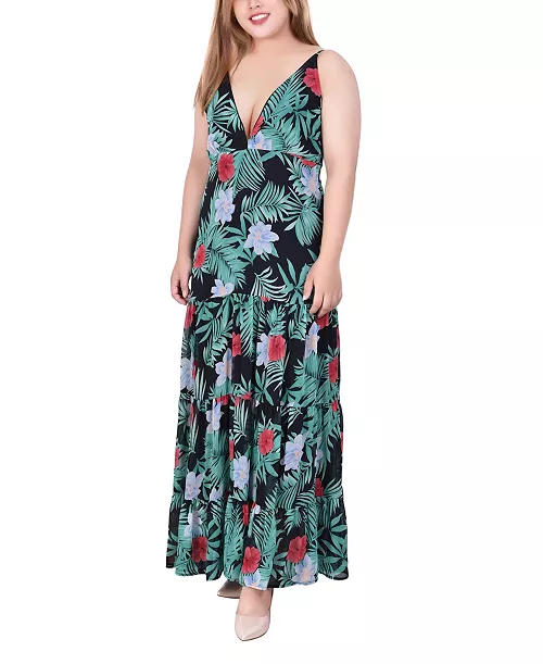 plus size spaghetti strap maxi dress
