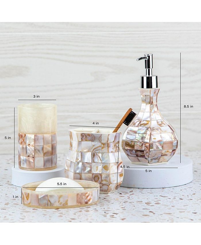 Creative Scents Milano Mother of Pearl Bathroom Tumbler Cup Macy's