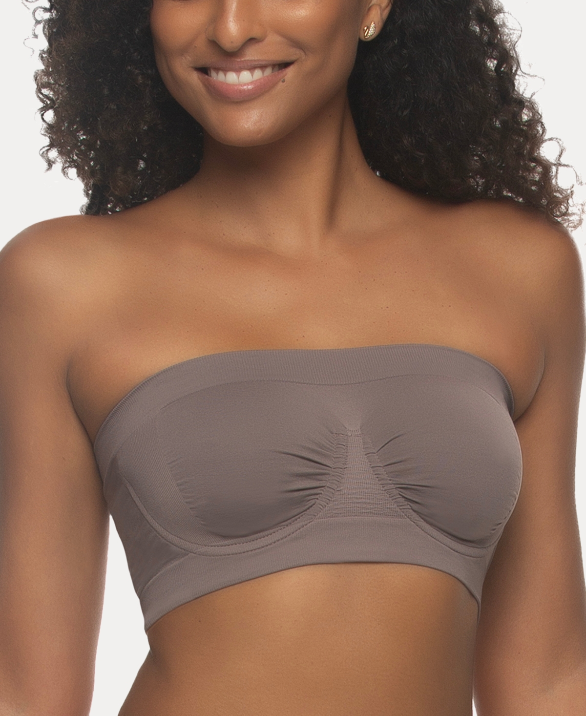 Paramour Plus Size Body Smooth Seamless Underwire Bandeau Bra In Sparrow