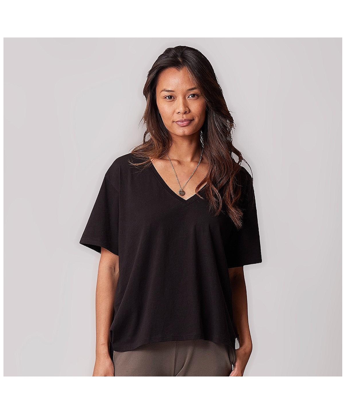 Of An Origin Organic Cotton Multi-way Maternity to Nursing V-Neck Tee, Original Colors