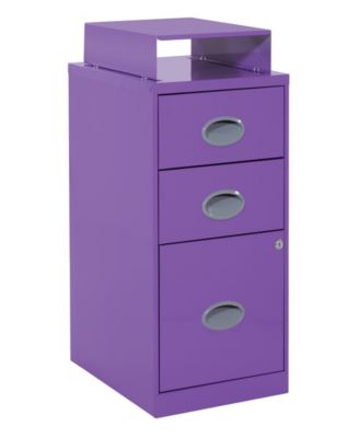 Office Star 27.75" 3 Drawer Locking Metal File Cabinet