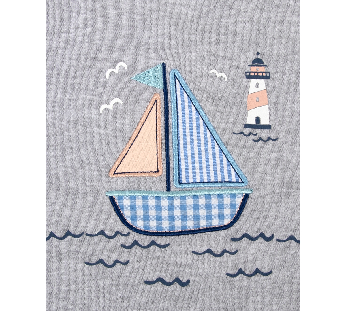 Shop Baby Essentials Baby Boys Sailboat T-shirt And Shorts, 2 Piece Set In Gray