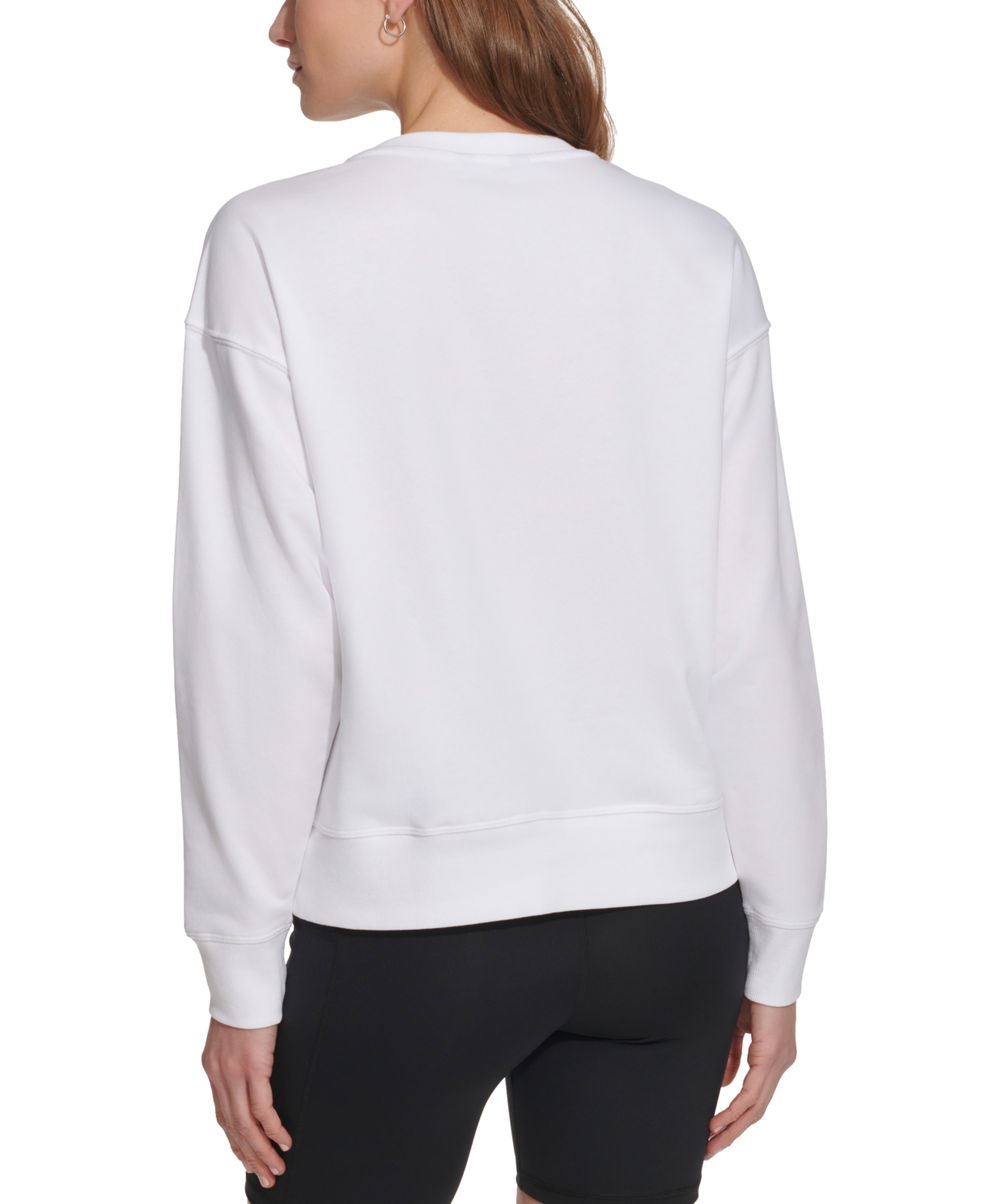 Dkny Sport Women's Puff-Logo Long-Sleeve Sweatshirt