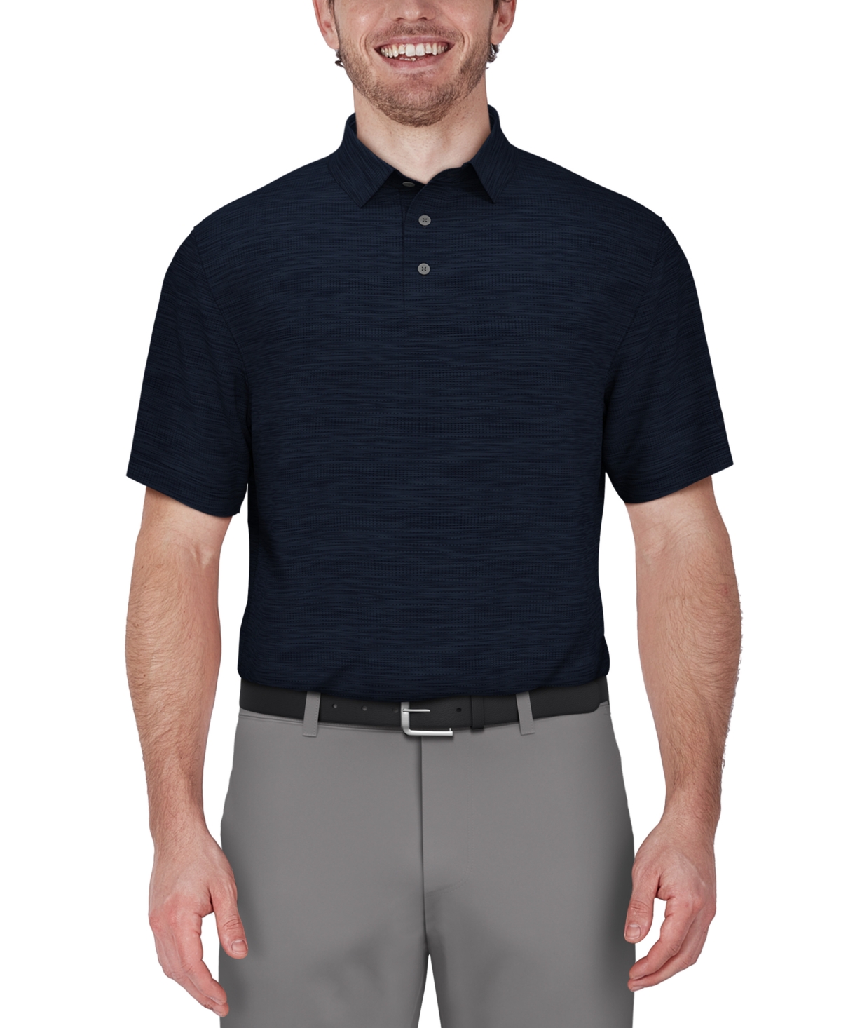 Men's Airflux Jaspe Golf Polo Shirt - Peacoat Heather