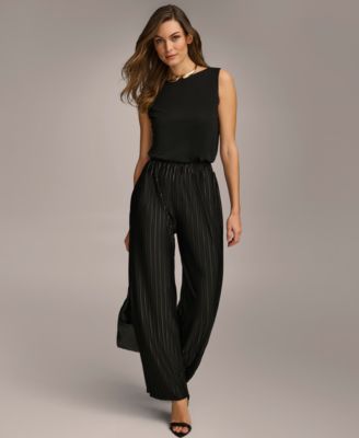 Women's Pull-On Pleated Wide Leg Pants