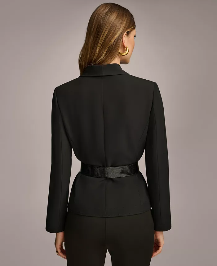 Donna Karan Women's Shawl-Collar Belted Blazer - thumbnail 2