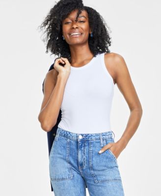 On 34th - Women's Sleeveless Ribbed Bodysuit
