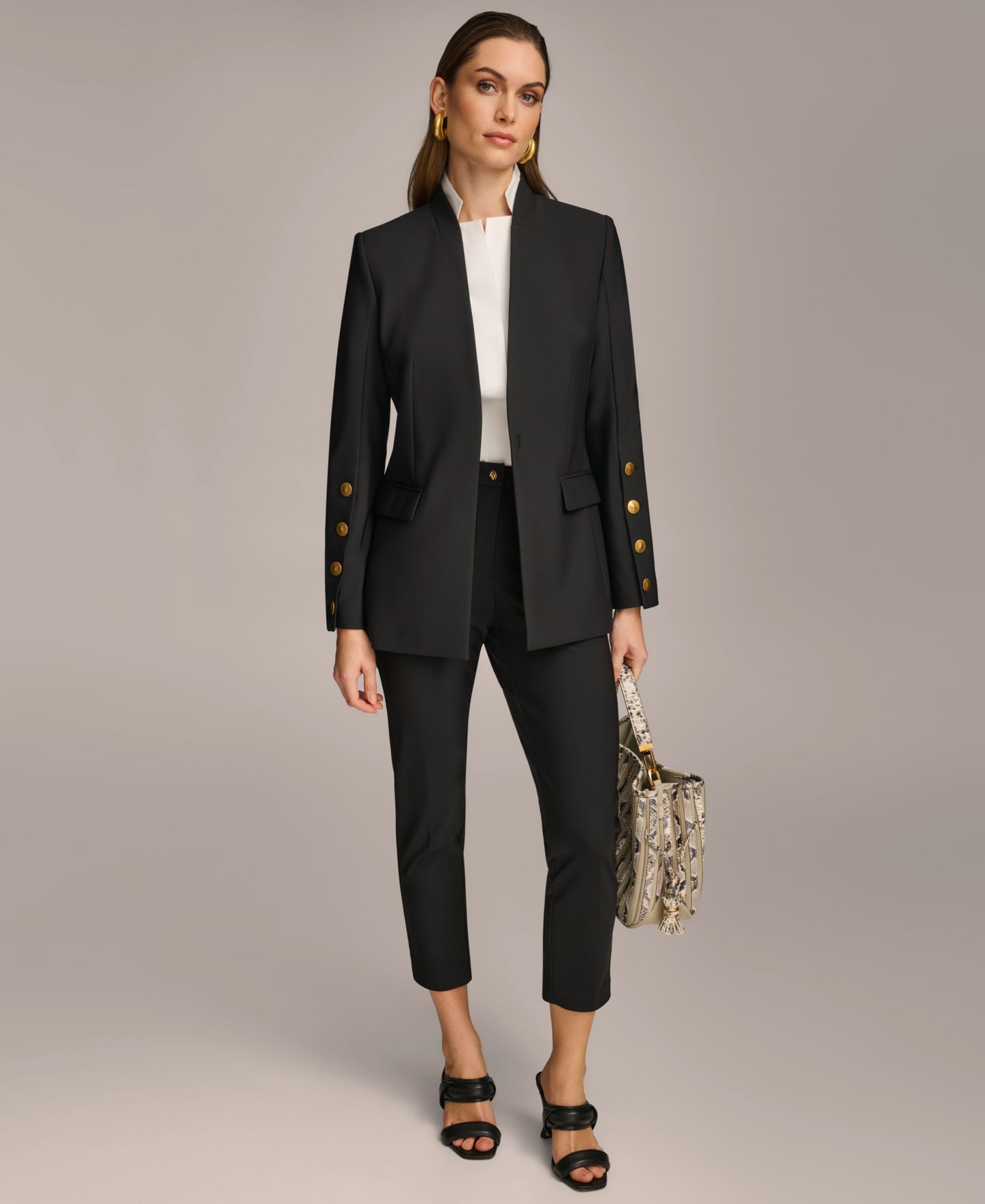 Женские брюки Donna Karan New York Slim-Leg Ankle Pants, Regular & Petite, цвет: Чёрный — фото 2