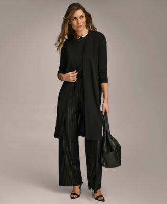 Women's Tie Waist Long Cardigan