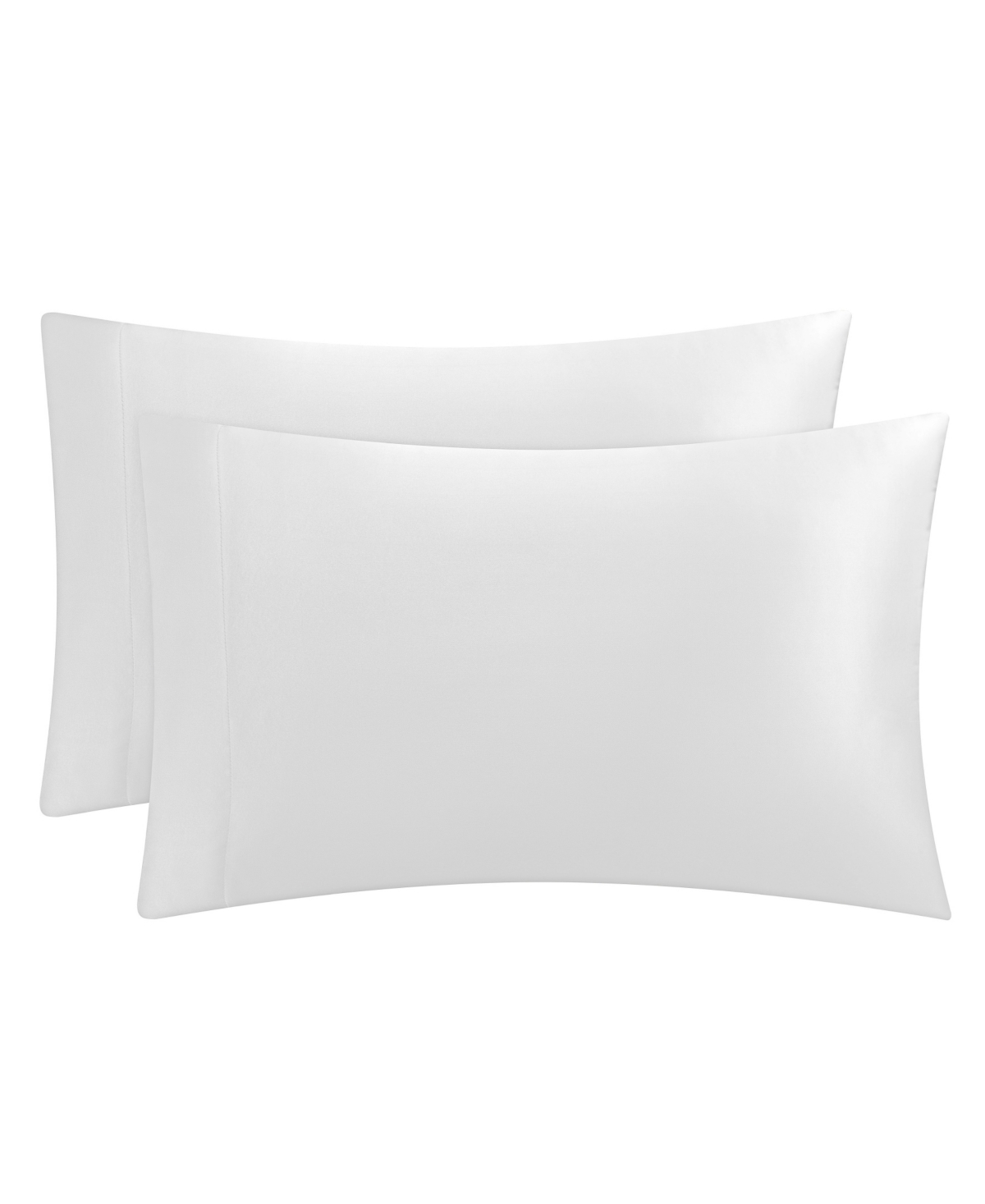 Juicy Couture Satin 2 Piece Pillow Case Set, King In Pure White