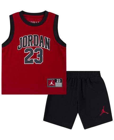 Детский комплект Jordan 23 для малышей: футболка из джерси и шорты, 2T-4T, цвет: Чёрный