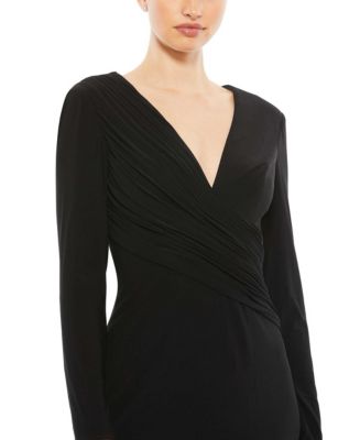 Women's Ieena Jersey Long Sleeve Asymmetrical Ruched Gown