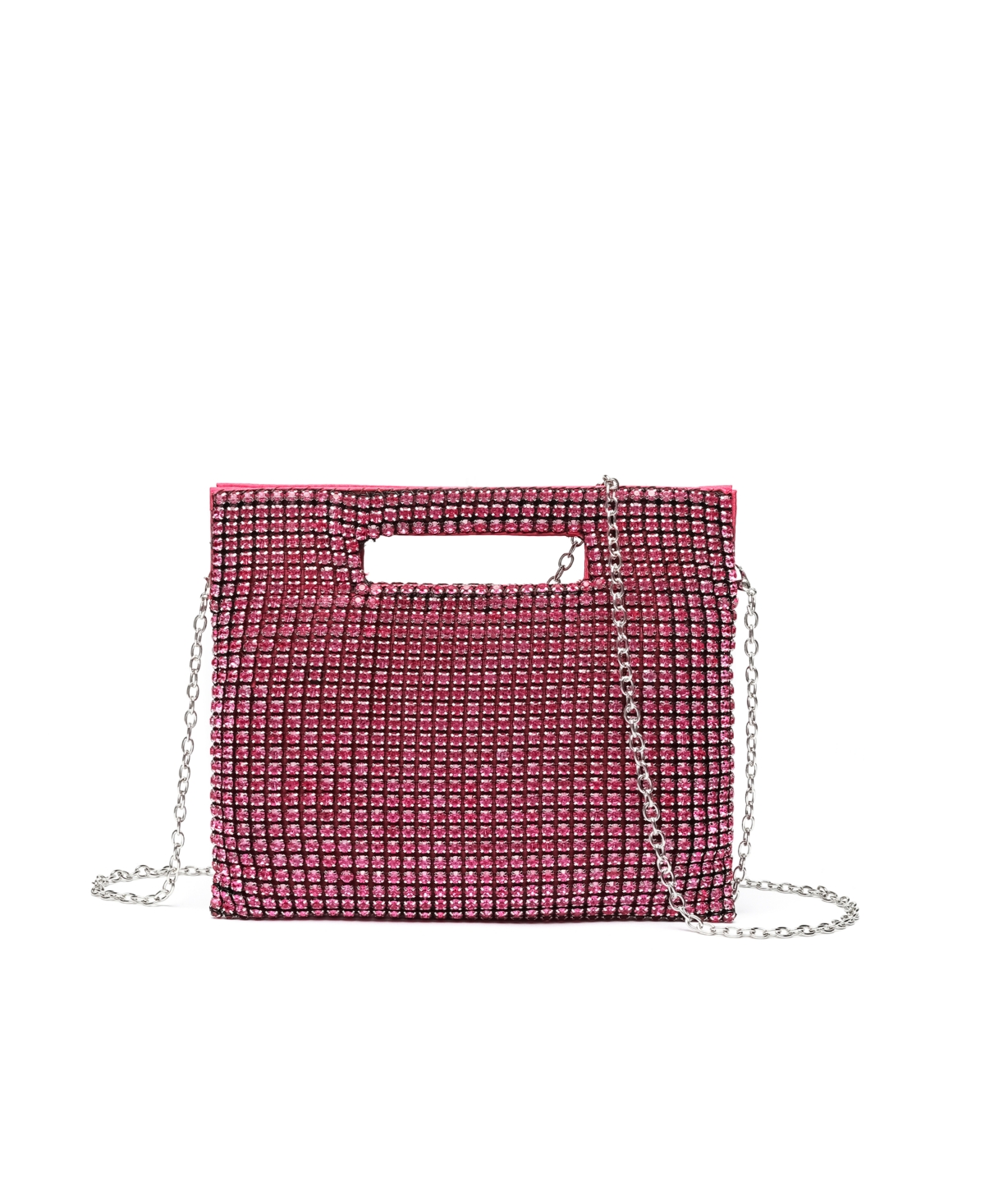 Vivienne Rhinestone Multi Crossbody Clutch - Pink