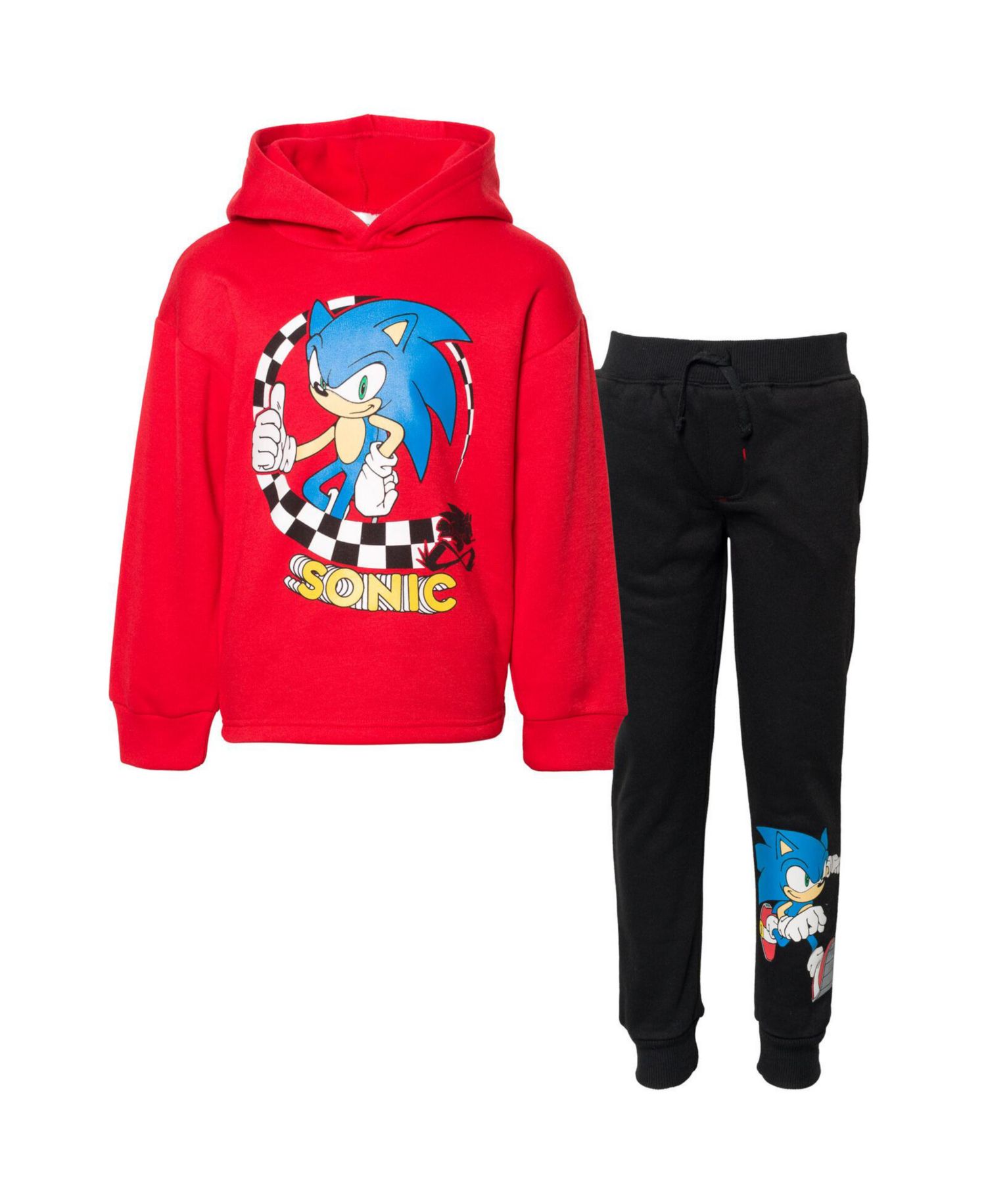 Boys Sonic The Hedgehog Knuckles Tails Pullover Hoodie & Pants Set