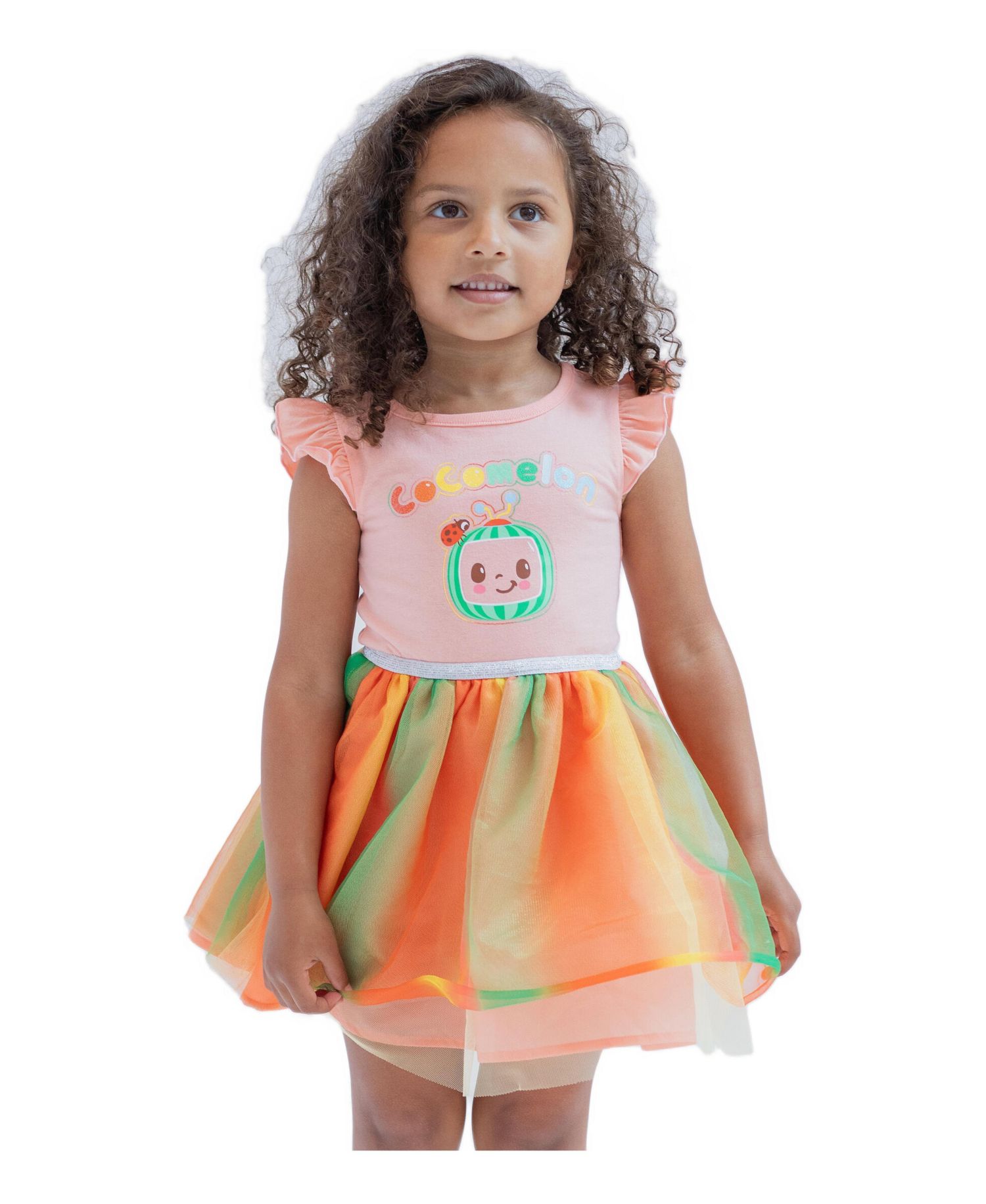 Toddler Girls Tulle Dress Logo Pink