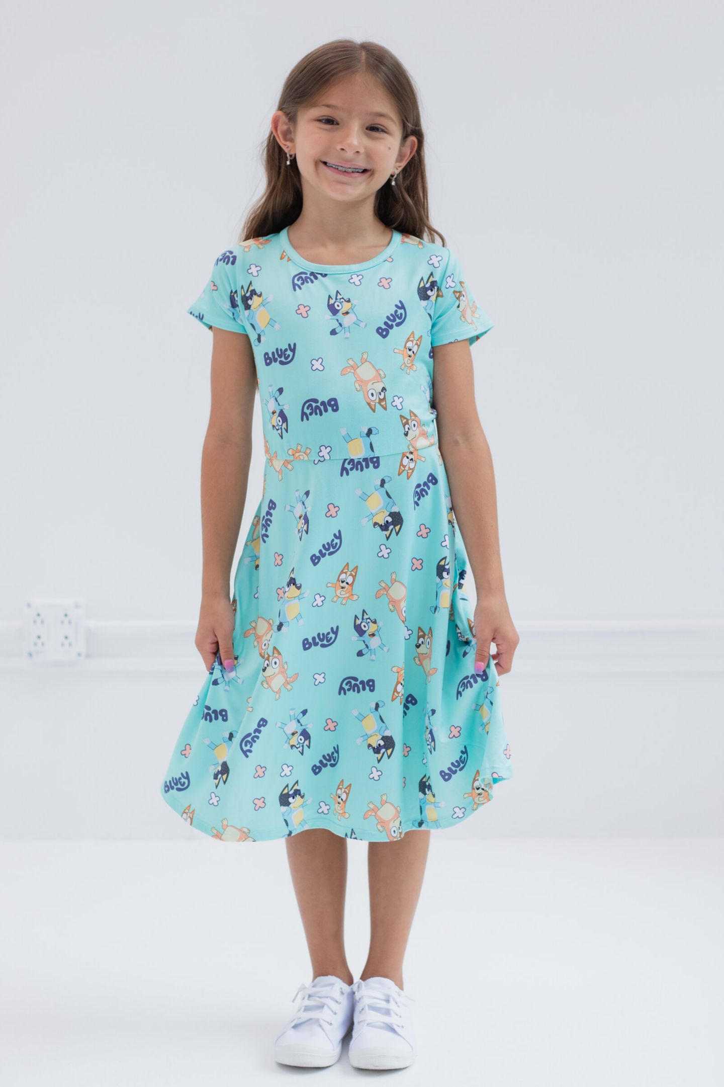 Платья Bluey Mom Dad Bingo 2 Pack Skater Dresses Toddler Child для девочек-малышей — фото 2