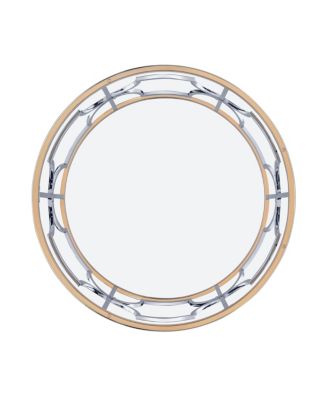 36" Metal, Glass Camille Modern Round Glass Top Coffee Table