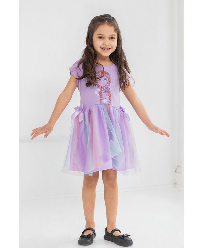 Disney Frozen Princess Anna Girls Dress Purple Toddler| Child - Macy's