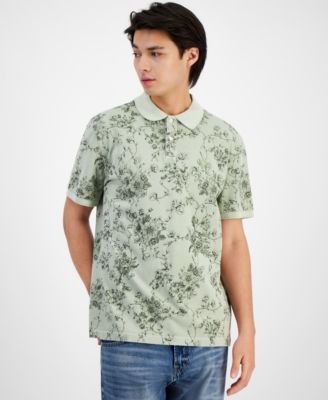 GUESS - Men's Floral Logo Polo Shirt
