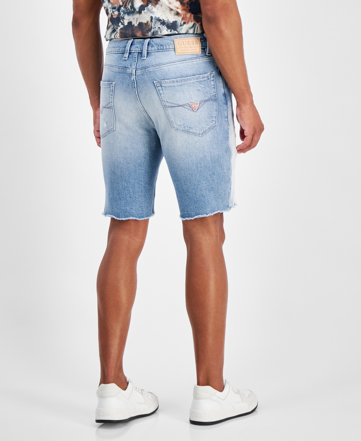 Shop Guess Men's Logan Slim-fit Destroyed Denim Shorts In Alchemy Blue