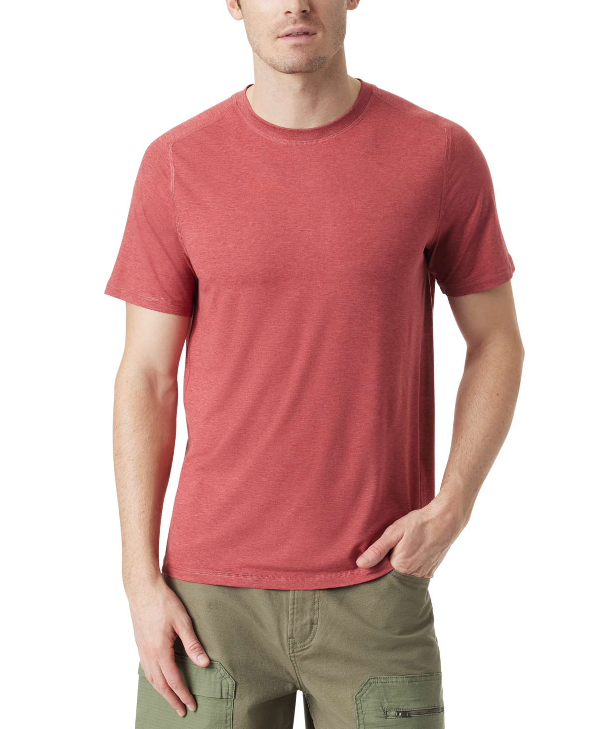 Shop Bass Outdoor Men's Micro Tech Performance T-shirt In Hibiscus