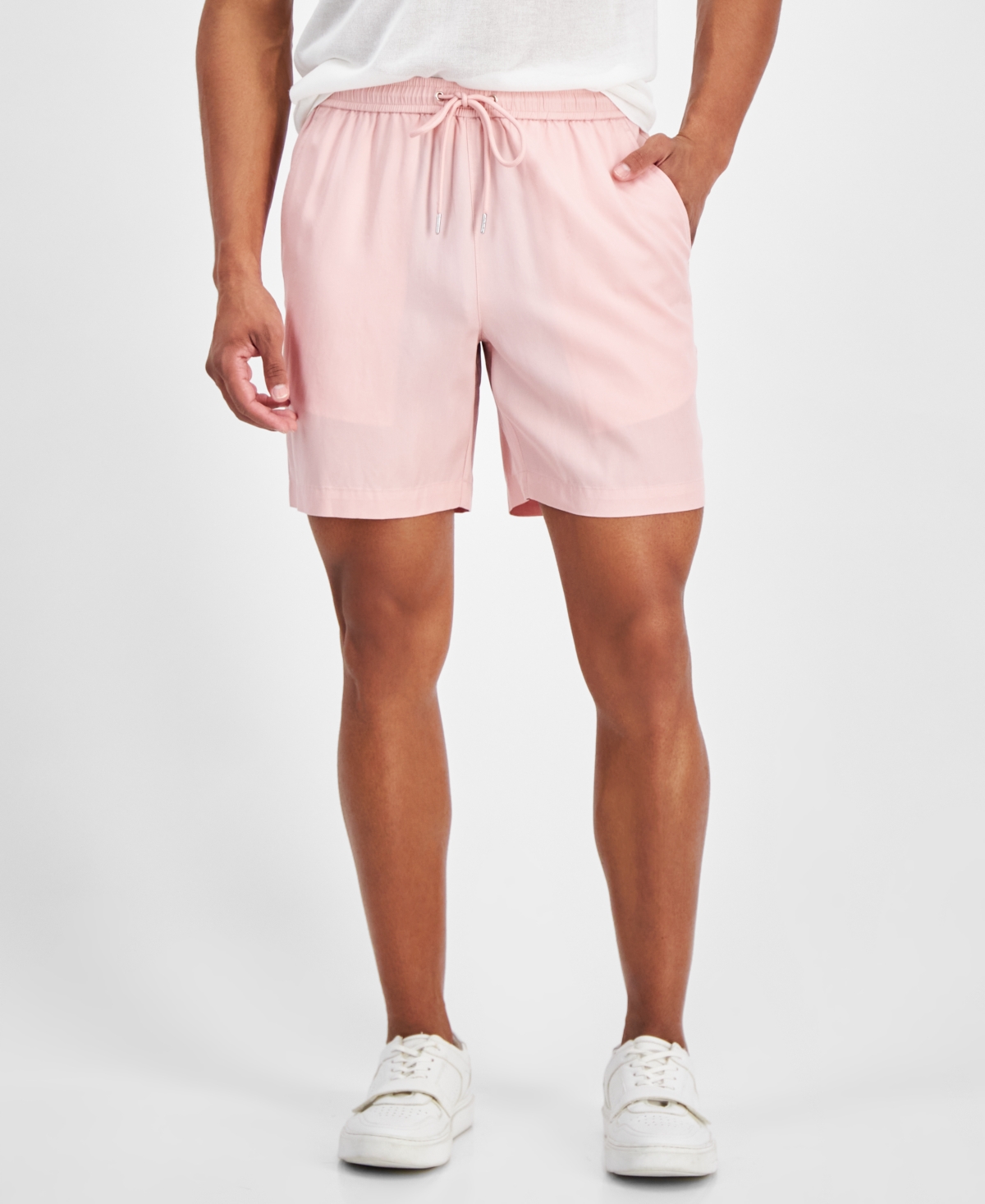 Inc International Concepts Men's Erik Regular-fit 7" Drawstring Shorts, Created For Macy's In Cotton Candy