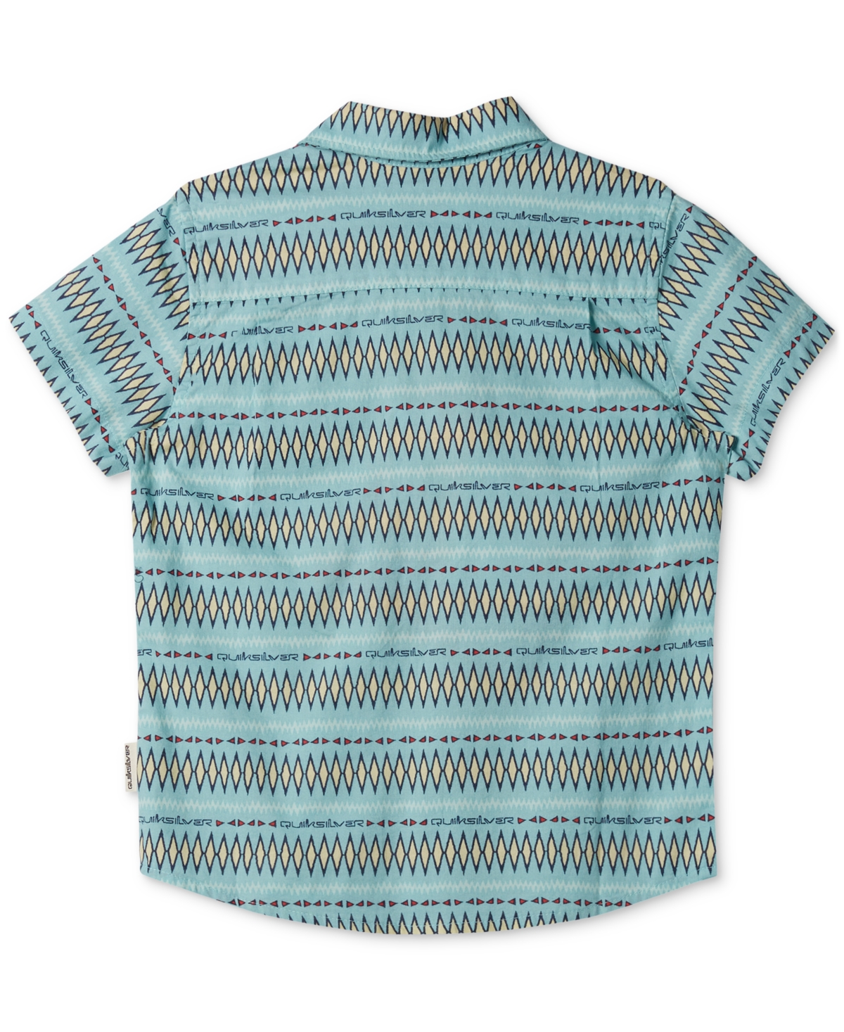 Shop Quiksilver Toddler & Little Boys Vibrations Button-up Cotton Shirt In Marine Blue Pattern Ss Boys