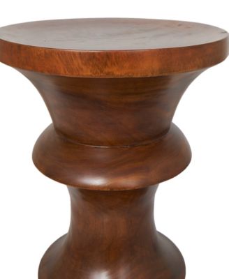 16" x 16" x 22" Wood Geometric Accent Table