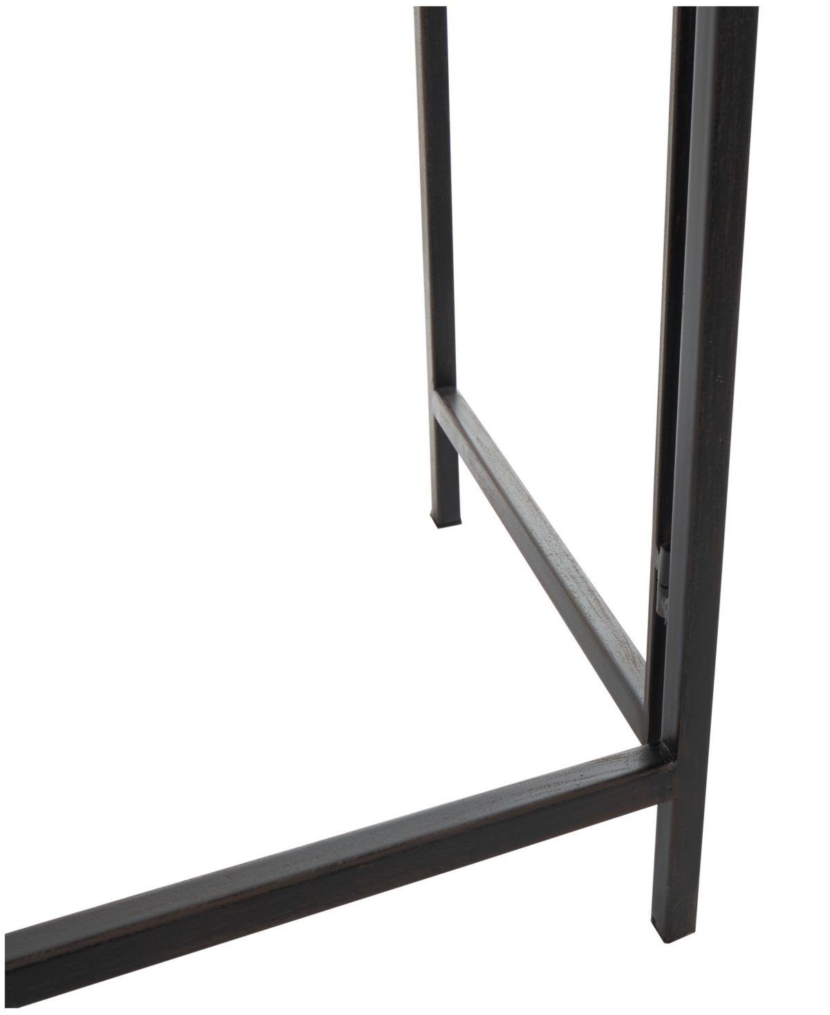 Rosemary Lane 43" X 15" X 31" Wooden Arched Wood Zig Zag Patterned Top And Rattan Accents Console Table In Black