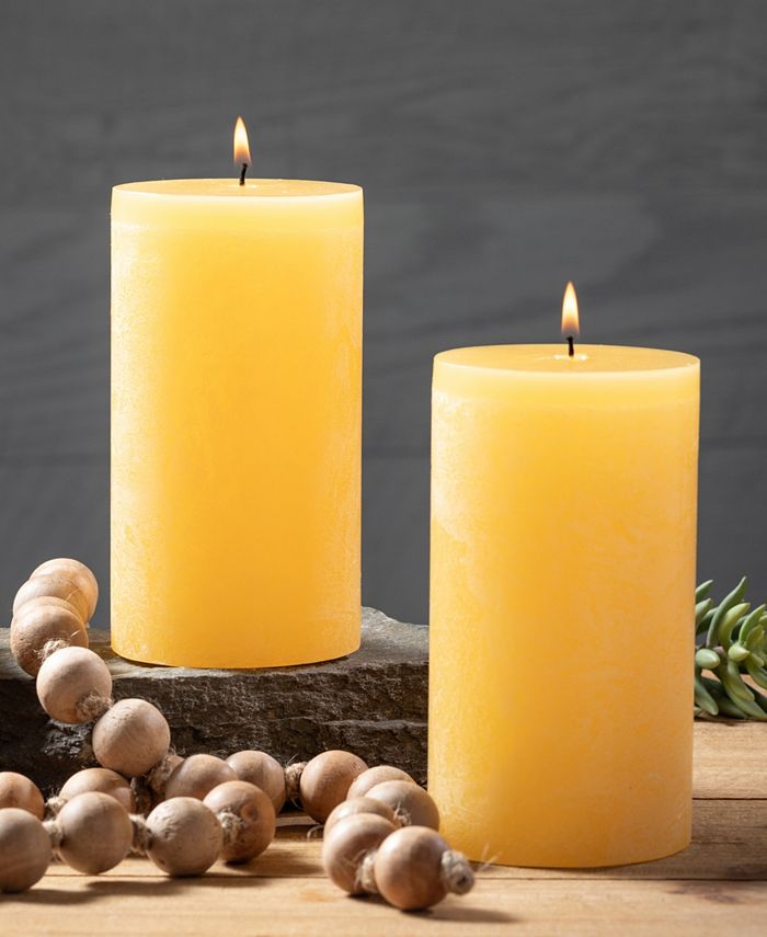 Vance Kitira 6" Timber Pillar Candles, Set of 2 Macy's