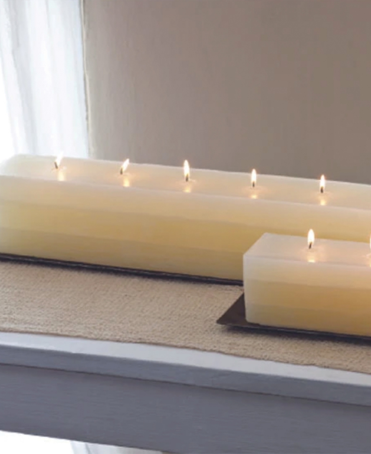 Vance Kitira 12.25" Layered Brick Candle In Coconut Ice
