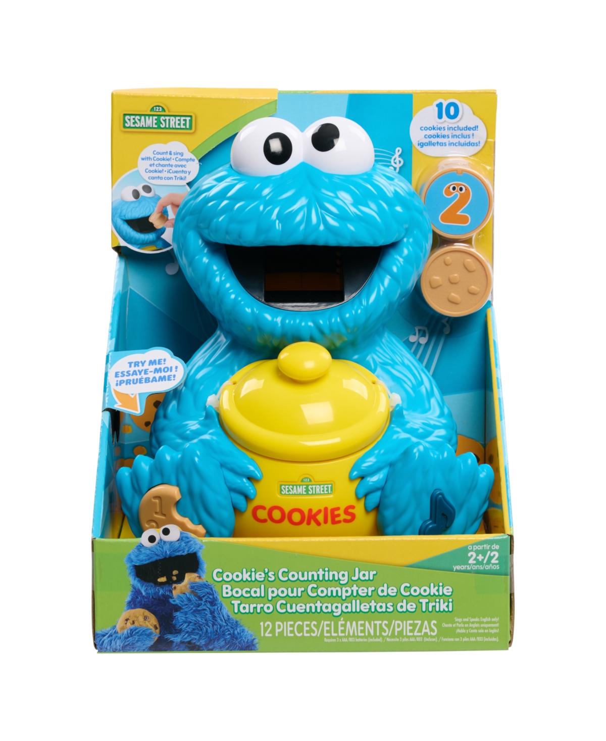 Shop Sesame Street Cookie's Counting Jar, 12-pieces, 20 Plus Phrases And Sounds In Multi