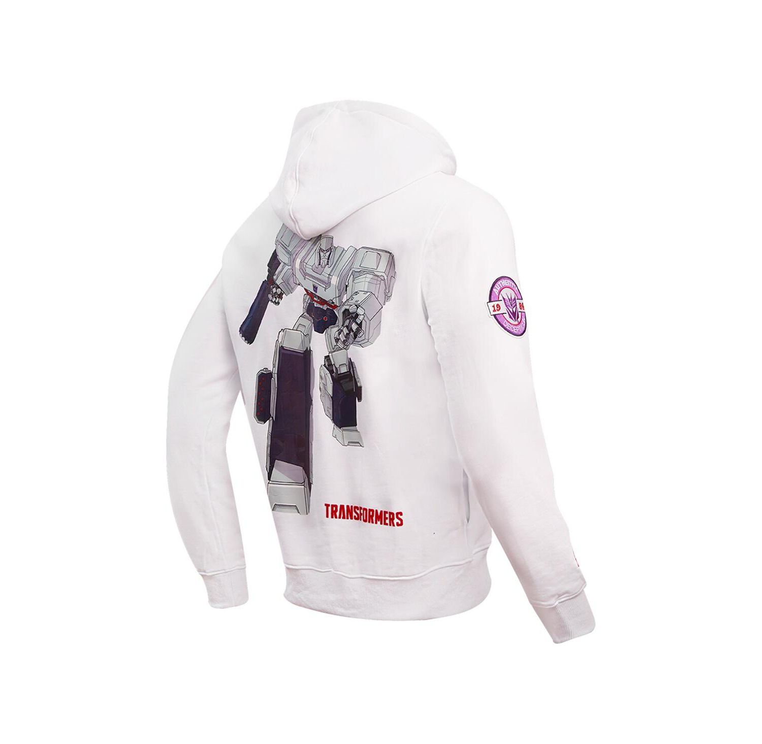 Men's and Women's White Transformers No Mercy Pullover Hoodie