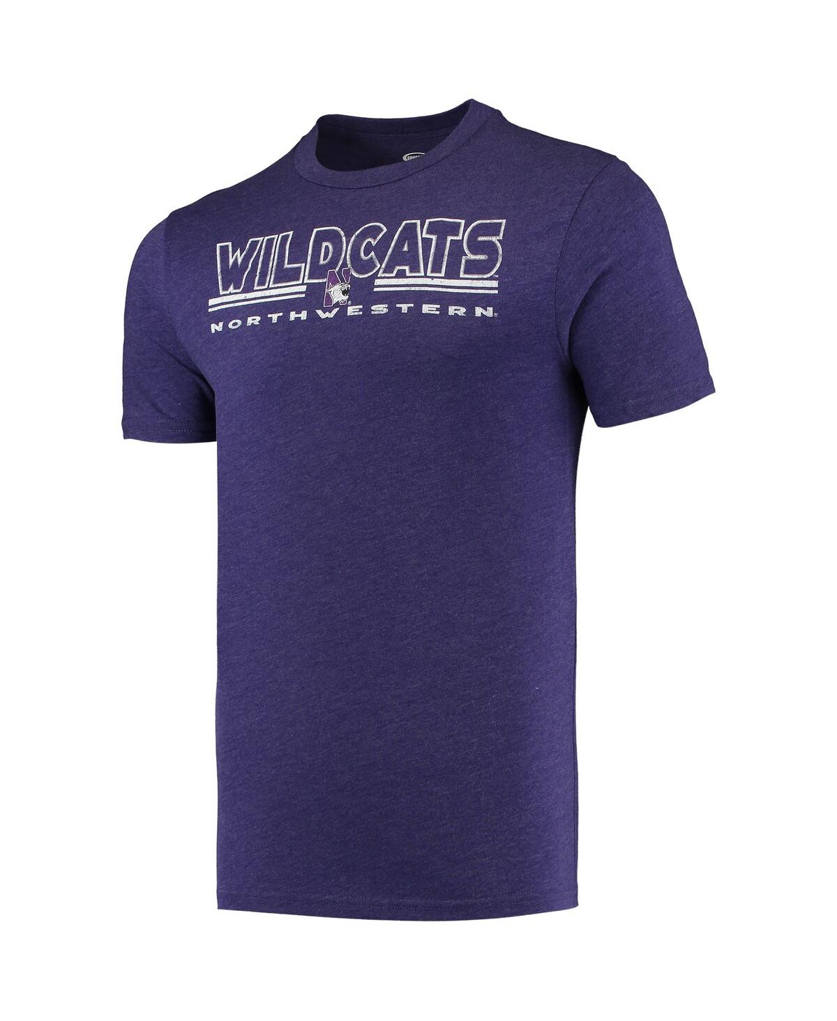 Shop Concepts Sport Men's  Heathered Charcoal, Purple Distressed Northwestern Wildcats Meter T-shirt And P In Heathered Charcoal,purple