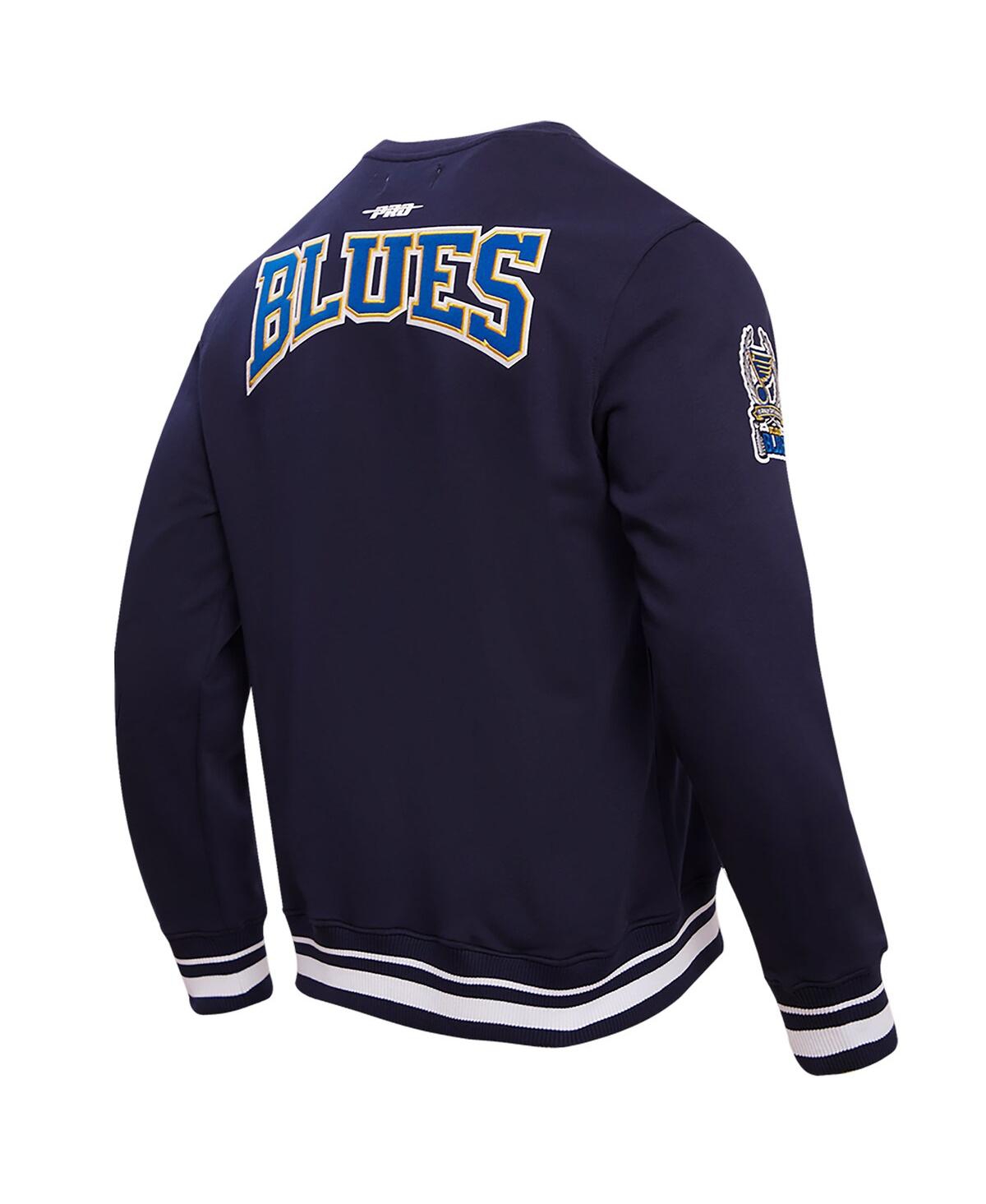 Shop Pro Standard Men's  Navy St. Louis Blues Crest Emblem Pullover Sweatshirt