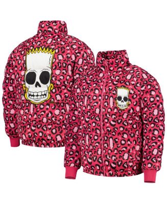 Men's Freeze Max Pink The Simpsons Bart Leopard Print Raglan Full
