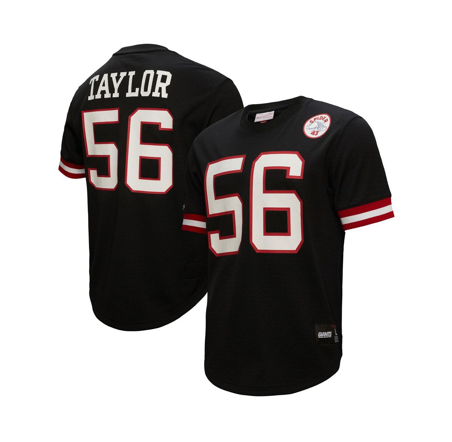 Men's Lawrence Taylor Black New York Giants Big and Tall Mesh Player Name and Number Top