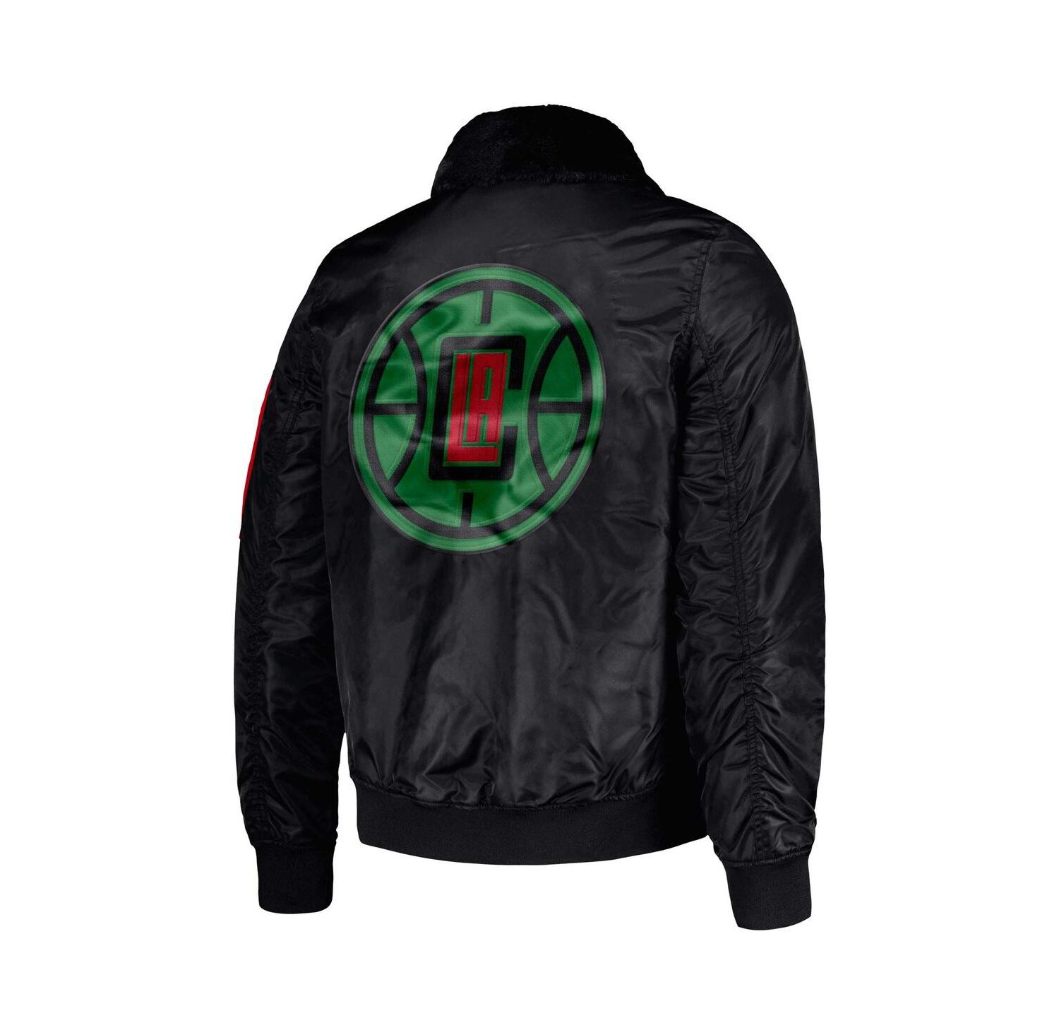 Men's x Ty Mopkins Black LA Clippers Black History Month Satin Full-Zip Jacket