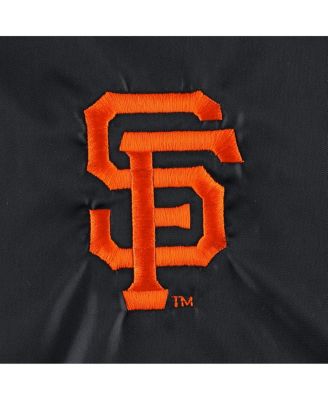 Men's Black San Francisco Giants Coach's Raglan Full-Snap Windbreaker Jacket