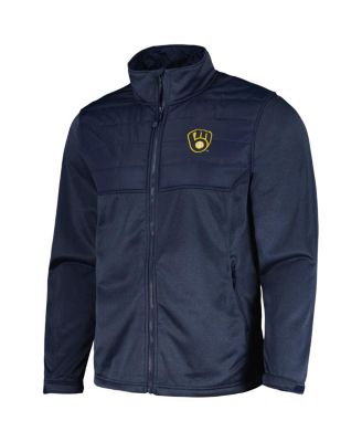 Men's Heather Navy Milwaukee Brewers Explorer Full-Zip Jacket