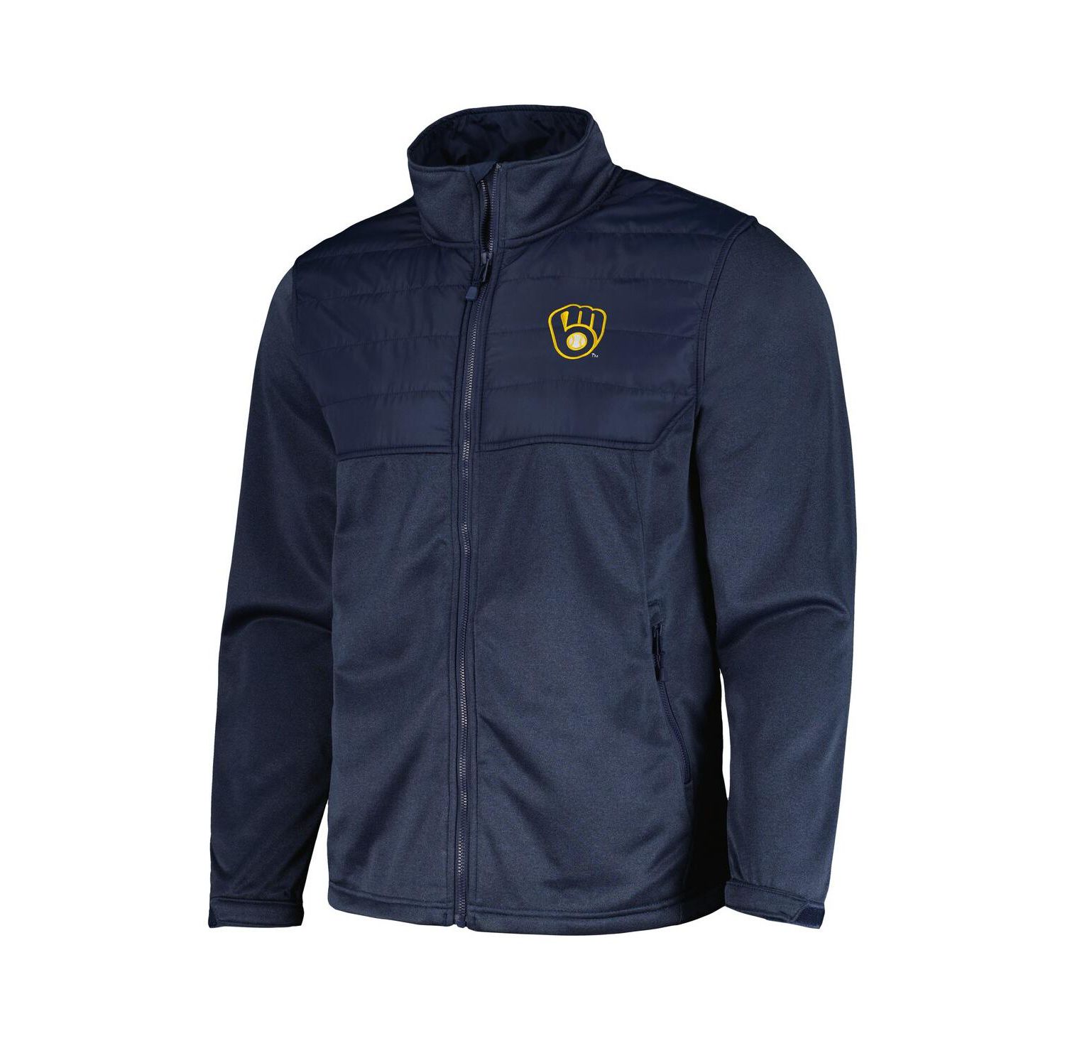 Men's Heather Navy Milwaukee Brewers Explorer Full-Zip Jacket