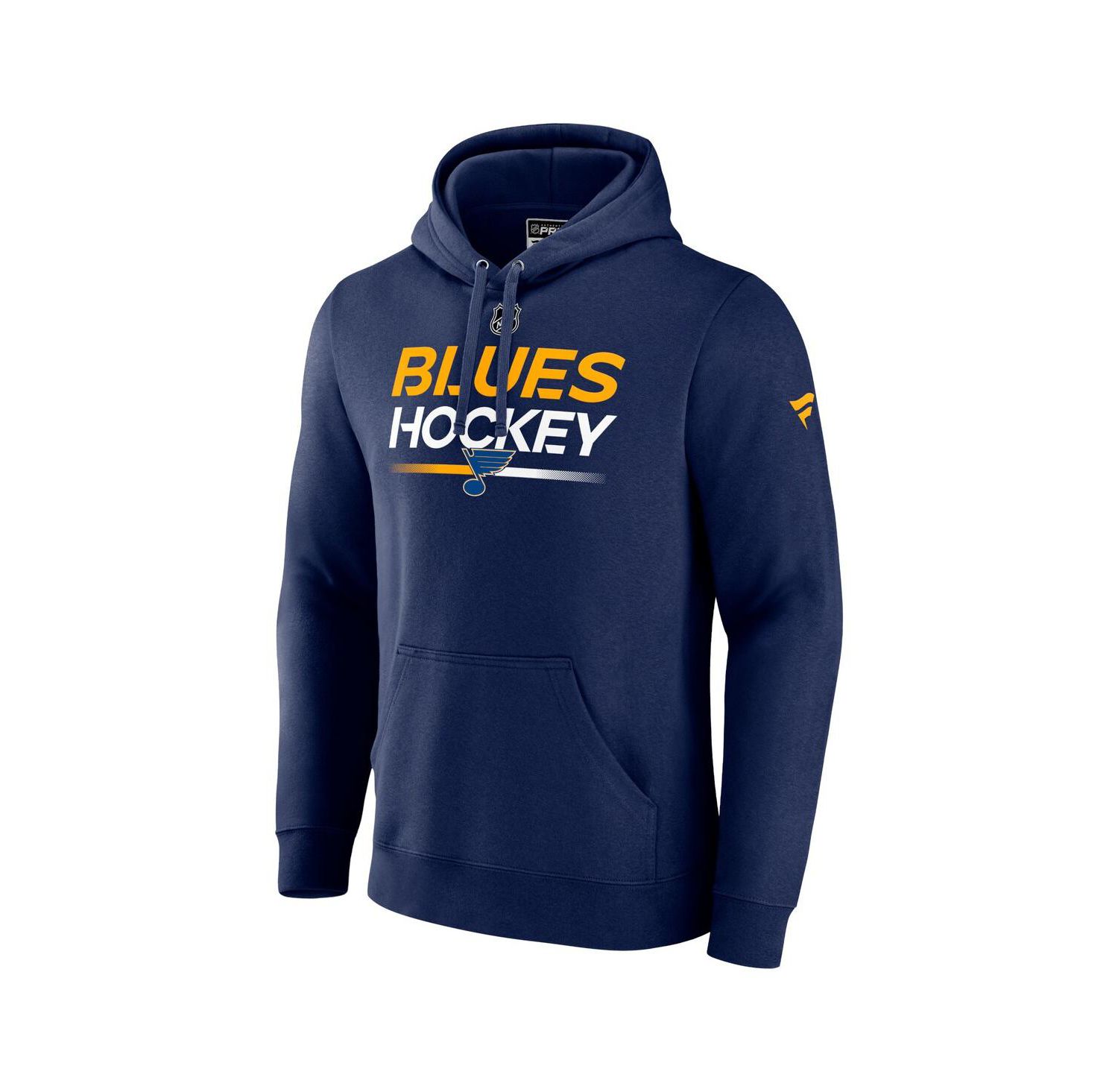 Men's Navy St. Louis Blues Authentic Pro Pullover Hoodie