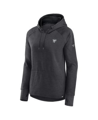 Women's Heather Charcoal Pittsburgh Penguins Authentic Pro Pullover Hoodie