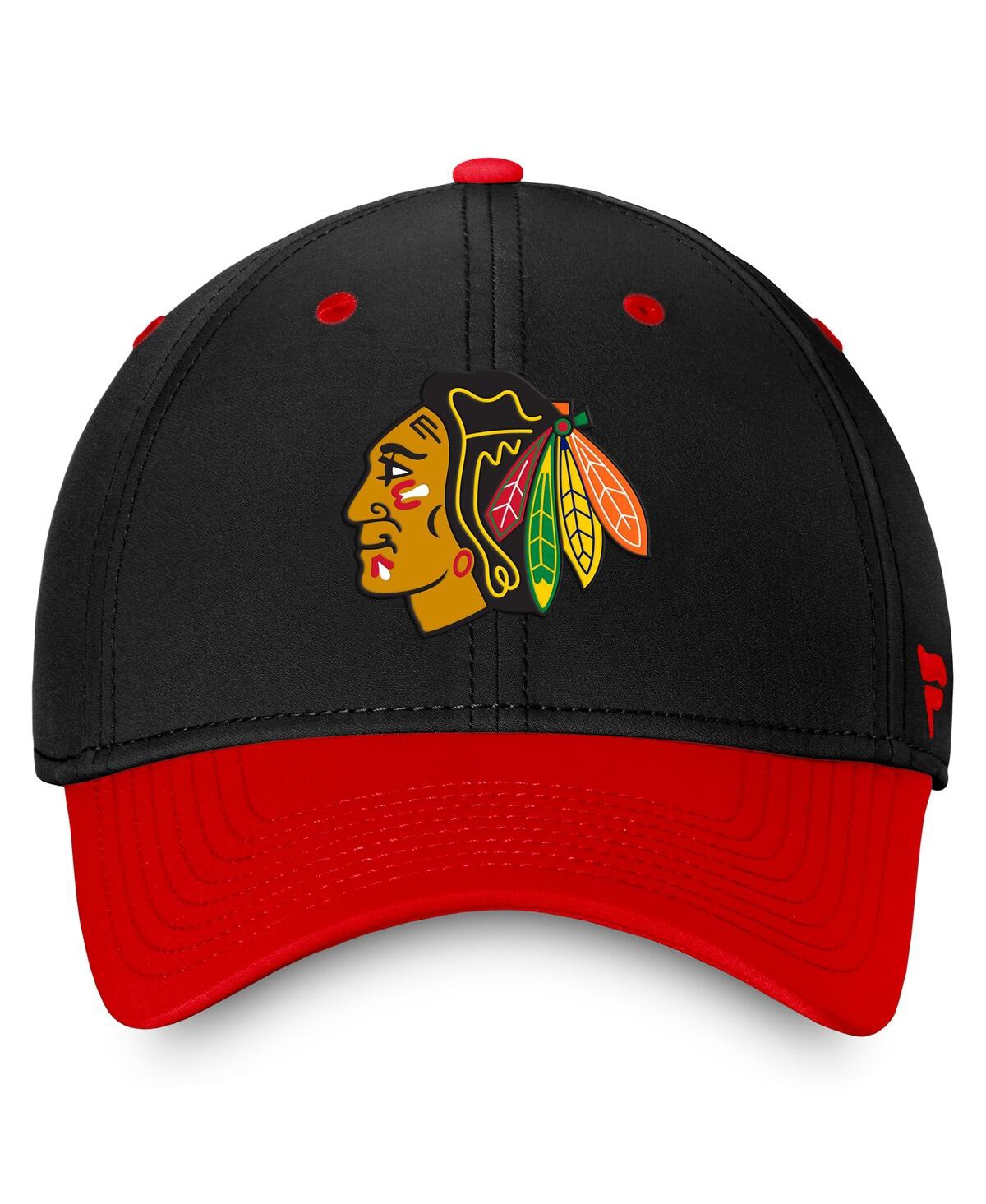 Men's Fanatics Red Chicago Blackhawks Authentic Pro Rink Two-Tone Flex Hat - Red