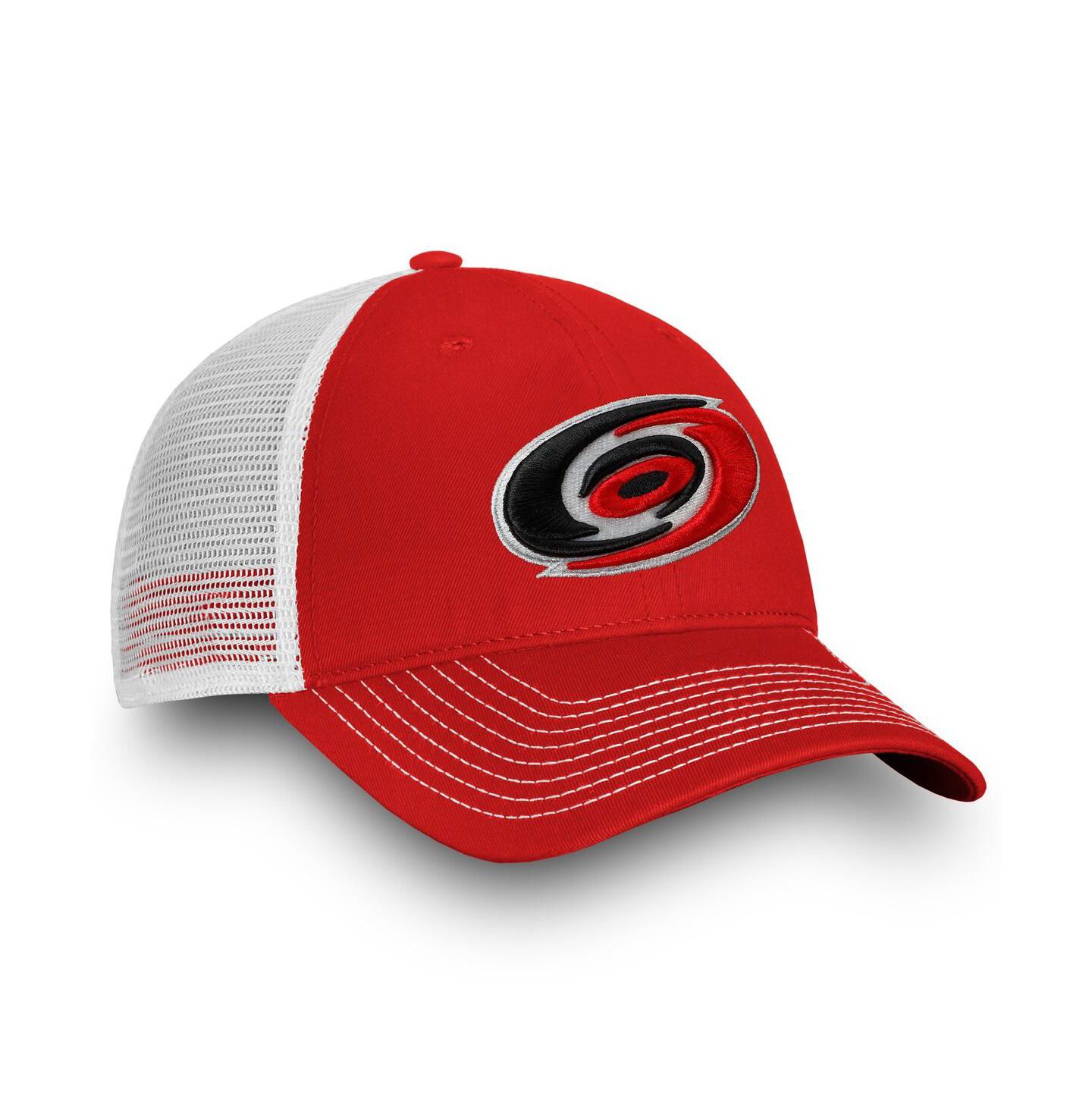 Мужская кепка Fanatics Red, White Carolina Hurricanes Slouch Core Primary Trucker Snapback Hat — фото 2