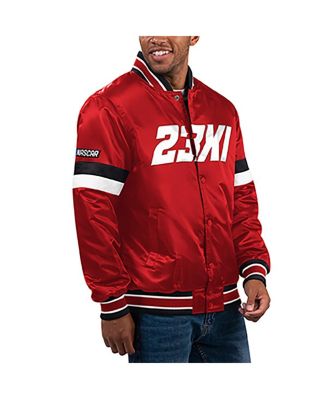 Starter Men's Red Bubba Wallace Home Game Full-Snap Varsity Jacket - Macy's
