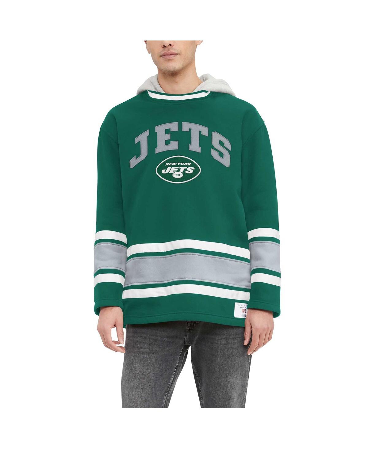 Shop Tommy Hilfiger Men's  Green New York Jets Ivan Fashion Pullover Hoodie